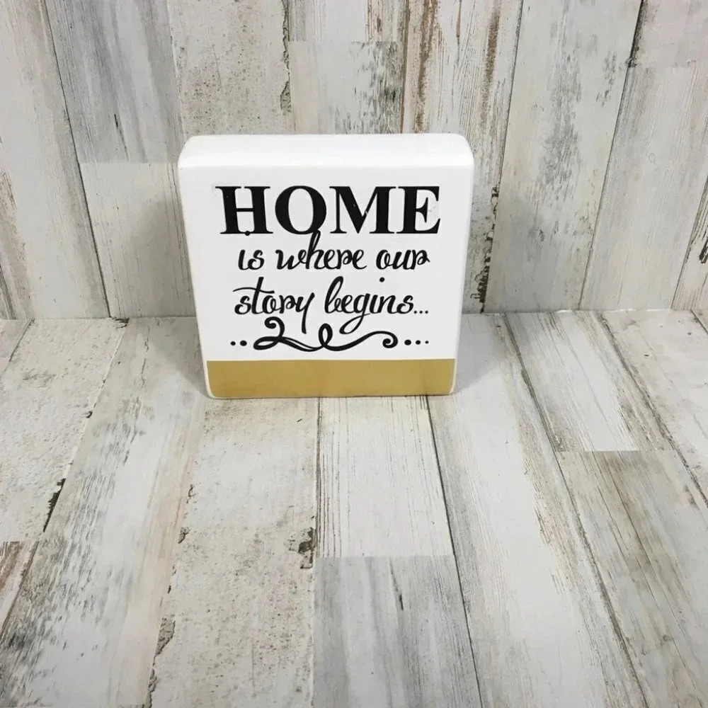 Home Decor Wall Mantle Inspirational Quote Gold